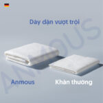 Khăn ướt cao cấp Anmous Squalane dưỡng ẩm sâu - Dày mềm vượt trội, hỗ trợ chăm sóc da khô (10 tờ)