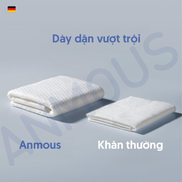 Khăn ướt cao cấp Anmous Squalane dưỡng ẩm sâu - Dày mềm vượt trội, hỗ trợ chăm sóc da khô (10 tờ)