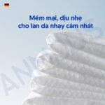 Khăn ướt cao cấp Anmous Squalane dưỡng ẩm sâu - Dày mềm vượt trội, hỗ trợ chăm sóc da khô (10 tờ)