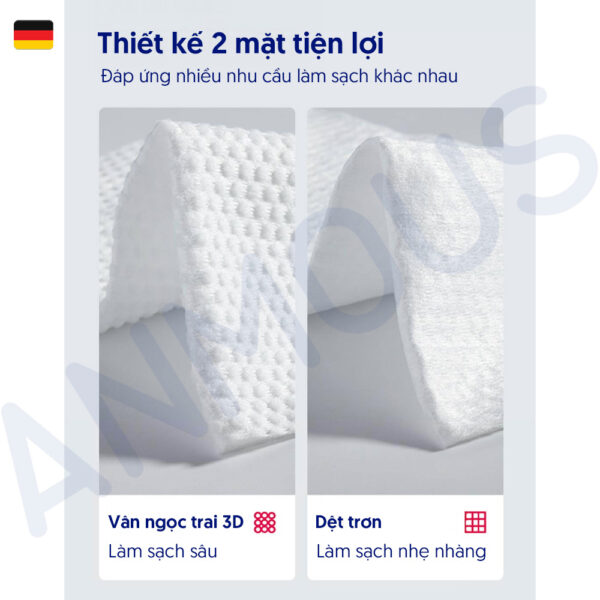 Khăn khô cao cấp Anmous dạng rút treo tường 100% Viscose siêu mềm mịn – Dày hơn, mềm mịn hơn cho da nhạy cảm và trẻ nhỏ (160 tờ)