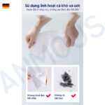 Khăn khô cao cấp Anmous dạng rút treo tường 100% Viscose siêu mềm mịn – Dày hơn, mềm mịn hơn cho da nhạy cảm và trẻ nhỏ (160 tờ)