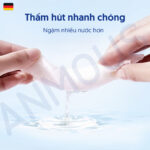 Khăn khô cao cấp Anmous Pro dạng rút treo tường, vân ngọc trai, dày mềm mịn, cho da nhạy cảm và trẻ nhỏ (120 tờ)