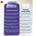 Khăn khô Anmous đa năng kháng khuẩn, bền dai, không xơ - An toàn cho cả gia đình (80 tờ)