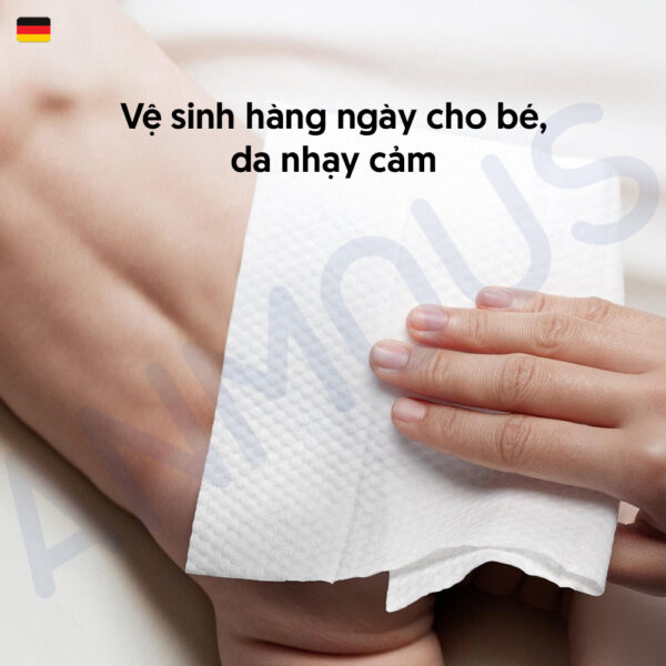Khăn ướt Anmous thảo dược chống hăm, giảm viêm, dịu da - Vệ sinh hàng ngày, da nhạy cảm (10 tờ)