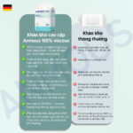 Khăn khô cao cấp Anmous dạng rút treo tường 100% Viscose siêu mềm mịn – Dày hơn, mềm mịn hơn cho da nhạy cảm và trẻ nhỏ (160 tờ)
