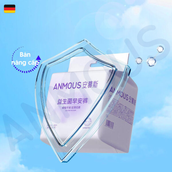 Băng vệ sinh dạng quần Anmous siêu mỏng, siêu thấm, bổ sung lợi khuẩn cân bằng hệ vi sinh vùng kín, Size 40 - 85kg (10 miếng)