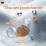 Nước giặt Anmous trẻ em Enzyme hoạt tính, khử mùi hôi sữa, sạch sâu, ít bọt - Làm sạch an toàn (1,2kg + 1,3kg)