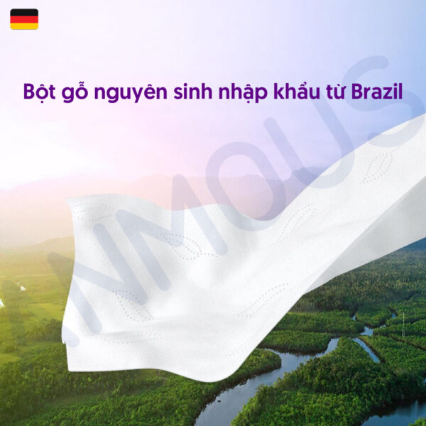Khăn giấy Anmous tinh chất HA giữ ẩm bảo vệ da - An toàn cho trẻ nhỏ, người viêm mũi dị ứng (40 tờ)