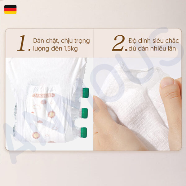 Băng vệ sinh dạng quần Anmous siêu mỏng, siêu thấm, bổ sung lợi khuẩn cân bằng hệ vi sinh vùng kín, Size 40 - 85kg (10 miếng)
