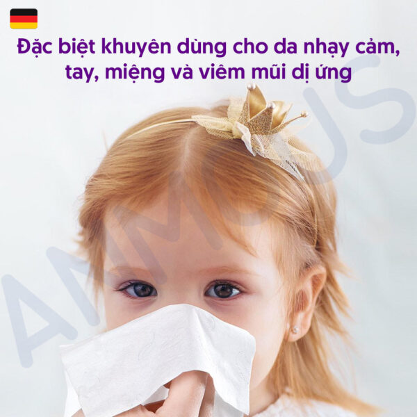 Khăn giấy Anmous tinh chất HA giữ ẩm bảo vệ da - An toàn cho trẻ nhỏ, người viêm mũi dị ứng (40 tờ)