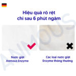 Nước giặt Anmous trẻ em Enzyme hoạt tính, khử mùi hôi sữa, sạch sâu, ít bọt - Làm sạch an toàn (1,2kg + 1,3kg)