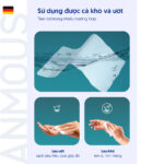 Khăn khô Anmous đa năng kháng khuẩn, bền dai, không xơ - An toàn cho cả gia đình (80 tờ)