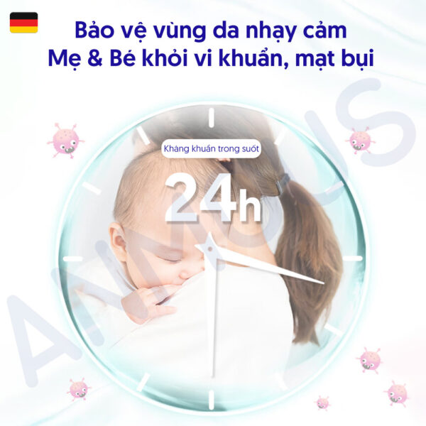 Nước giặt đồ lót Anmous 800ml - Enzyme kháng khuẩn, dịu nhẹ, tẩy vết ố, bảo vệ da tay