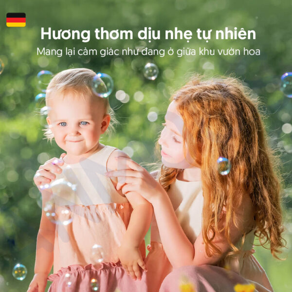 Nước giặt Anmous trẻ em Enzyme hoạt tính, khử mùi hôi sữa, sạch sâu, ít bọt - Làm sạch an toàn (1,2kg + 1,3kg)