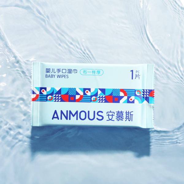 Khăn ướt cao cấp Anmous Squalane dưỡng ẩm sâu - Dày mềm vượt trội, hỗ trợ chăm sóc da khô (100 tờ)