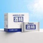 Khăn ướt khử trùng Anmous cồn 75% vệ sinh, diệt khuẩn, mềm mại thân thiện với da (Hộp 36 tờ lẻ)