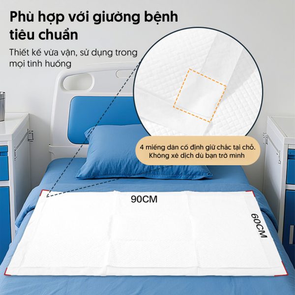 Tấm lót chống thấm dùng 1 lần Anmous - Siêu thấm hút, mềm mại, an toàn cho trẻ nhỏ, tiện lợi cho người lớn, mẹ sau sinh (10 miếng)